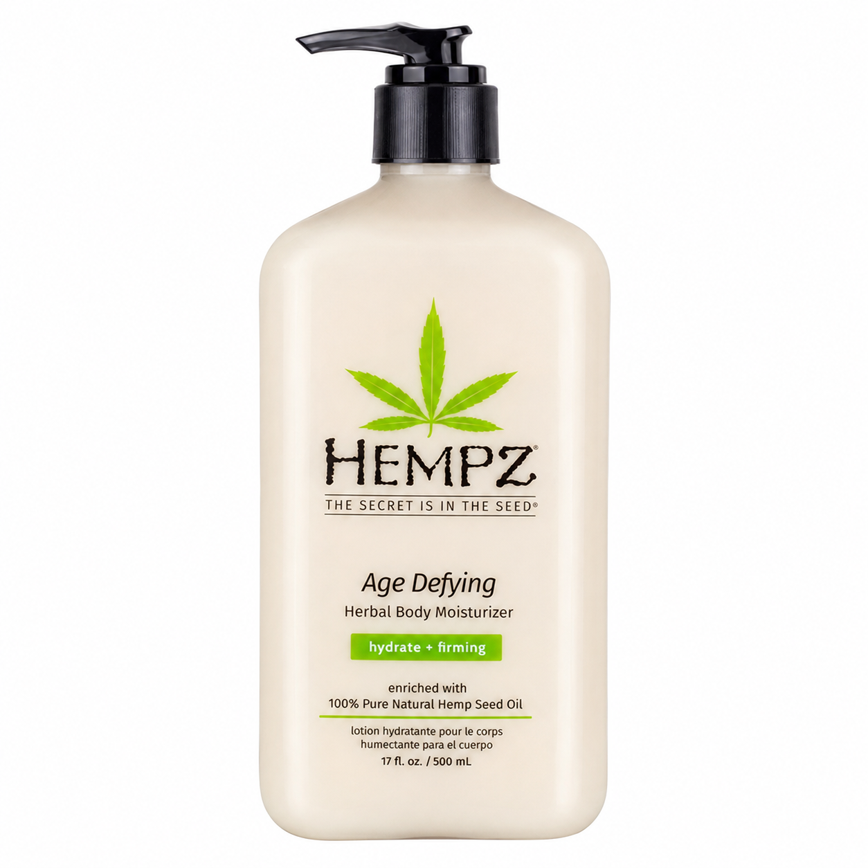 Hempz Age Defying Body Moisturizer 17 oz Pump 16.91 fl oz Hempz